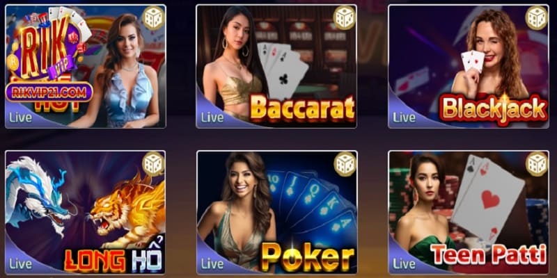 Các loại game bài trên Rikvip